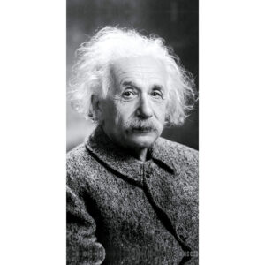 Quadro moderno pronto da appendere: Stampa arte per decorazione interni con design contemporaneo – ART-IT-STICK (Albert Einstein)