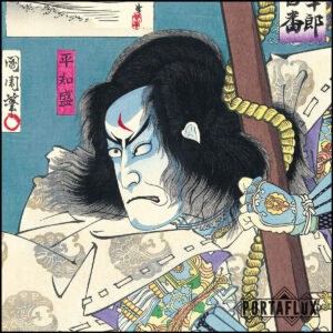 Quadro moderno pronto da appendere: Stampa arte decorazione interni Design - ART-IT-STICK (Kunichika – Ichikawa Danjuro)