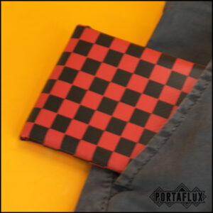 Portafoglio portaschede da Uomo, comodo,compatto e stiloso con RFID Block - ORIGINAL PORTAFLUX (SKA Red)