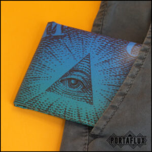 Portafoglio portaschede da Uomo, comodo,compatto e stiloso con RFID Block - ORIGINAL PORTAFLUX (Massonic Blue)