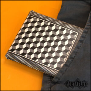 Portafoglio portaschede da Uomo, comodo,compatto e stiloso con RFID Block - ORIGINAL PORTAFLUX (Il Dietro delle Carte)