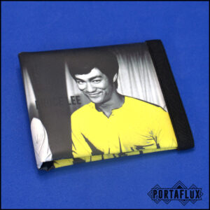Portafoglio Donna Uomo Unisex Slim Porta Carte di Credito RFID Block Piccolo - MOLLAFLUX (Bruce Lee)