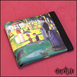 Portafoglio Donna Uomo Unisex Slim Porta Carte di Credito RFID Block Piccolo - MOLLAFLUX (Georges Pierre Seurat)