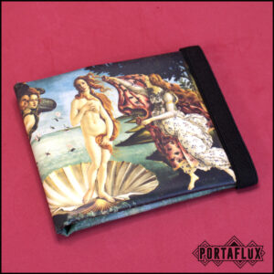 Portafoglio Donna Uomo Unisex Slim Porta Carte di Credito RFID Block Piccolo - MOLLAFLUX (Venere Di Botticelli)