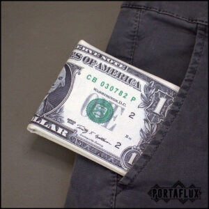 Portafoglio portaschede da Uomo, comodo,compatto e stiloso con RFID Block - ORIGINAL PORTAFLUX (One Dollar)