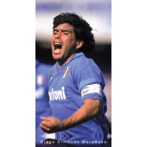 Quadro moderno pronto da appendere: Stampa arte per decorazione interni con design contemporaneo – ART-IT-STICK (Maradona Napoli 1986)