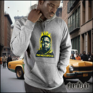 Felpa con Cappuccio Premium Quality – Edizione Limitata – Tributo a The Notorious B.I.G. by Portaflux