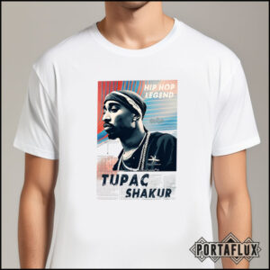 T-Shirt Maglietta Premium Edizione Limitata – Tributo a Tupac Shakur by Portaflux!