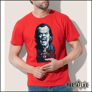 T-shirt Premium in Edizione Limitata dedicata a Stanley Kubrick e a Jack Nicholson nel film Shining by Portaflux